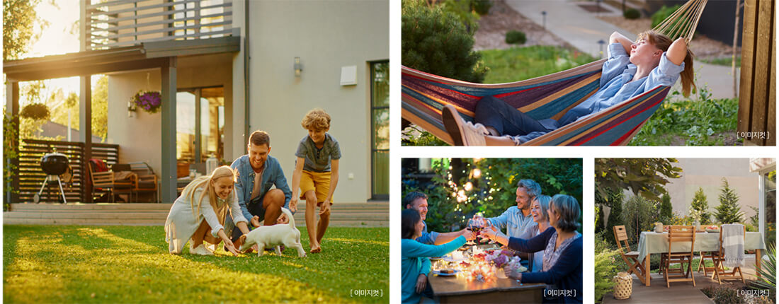 양주 옥정 파티오포레 세대마당 홈캠핑 공간